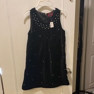 The Children's Place Black Velvet Dress with Sparkling Accents